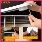 Lekesky - Wall-Mounted 5-Grain Dry Food Dispenser - 25 lbs Capacity, Space-Saving Kitchen Storage for Rice, Beans & Small Grains w/Measuring Cup