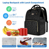 Lekebaby School Bag College Laptop Backpack with Lunch Compartment for Men and Women