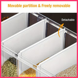 Lekesky - Wall-Mounted 5-Grain Dry Food Dispenser - 25 lbs Capacity, Space-Saving Kitchen Storage for Rice, Beans & Small Grains w/Measuring Cup