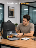Lekespring Zaino Porta PC Zaino Uomo con Scomparto Pranzo Termico 30L