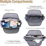 Lekebaby Baby Nappy Changing Bag Satchel Messenger Large Capacity, Arrow Print, Grey