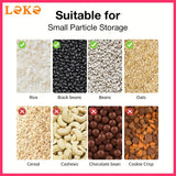 Lekesky - Wall-Mounted 5-Grain Dry Food Dispenser - 25 lbs Capacity, Space-Saving Kitchen Storage for Rice, Beans & Small Grains w/Measuring Cup