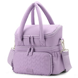 Lekebaby 11.5L Double-Deck Insulated Lunch Bag Purple
