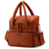 Lekebaby 11.5L Double-Deck Insulated Lunch Bag Rust Red