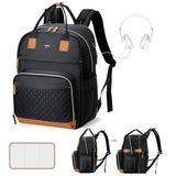 Lekebaby Expandable Diaper Bag Backpack, Black, 25L–37L