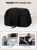 Lekebaby 39L Travel & Gym Duffel Bag with Shoe Compartment, Black