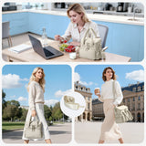 Lekebaby 11.5L Double-Deck Insulated Lunch Bag Beige