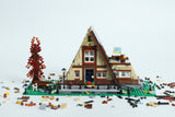Ponhog A-Frame Cabin Building Set - Wooden House Mini Bricks Toy Display Model Set for Adult and Teen Toy building blocks (1917 Pcs, Not Compatible with Lego)