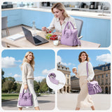 Lekebaby 11.5L Double-Deck Insulated Lunch Bag Purple