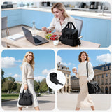 Lekebaby 9.8L Double-Deck Insulated Lunch Bag Black
