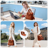 Lekebaby 11.5L Double-Deck Insulated Lunch Bag Rust Red