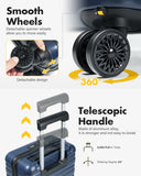 Lekebaby 16 Inch Hard Shell Spinner Suitcase, Navy Blue