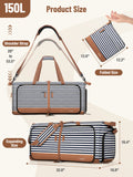 Lekebaby 150L Travel Duffel Bag Striped