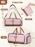 Lekebaby 80L Travel Duffel Bag Pink