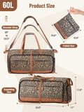Lekebaby 80L Travel Duffel Bag Leopard Print