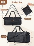 Lekebaby 80L Travel Duffel Bag Black