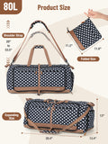 Lekebaby 80L Travel Duffel Bag Polka Dots
