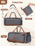 Lekebaby 80L Travel Duffel Bag Gray
