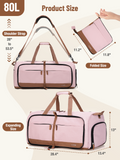 Lekebaby 80L Travel Duffel Bag Pink