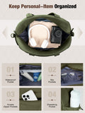 Lekebaby 39L Travel & Gym Duffel Bag with Shoe Compartment, Green
