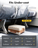 Lekebaby 16 Inch Hard Shell Spinner Suitcase, Cream & Tan