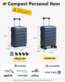 Lekebaby 16 Inch Hard Shell Spinner Suitcase, Navy Blue