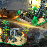 Peppsky WW2 Army Military Weapon Toys, Jungle Wars Sets with 6PCS Soldier Figures Compatible with All Major Brands - Building Block Toy Battle Sets for Kids