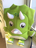 Lekesky Kids Backpack with Leash for Toddlers Boys and Girls, Cute School bags, 3D Dinosaur Backpack, Green