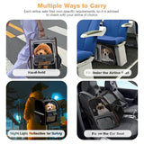 Lekebaby Expandable Pet Carrier Backpack for Cats & Small Dogs, Gray