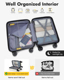 Lekebaby 16 Inch Hard Shell Spinner Suitcase, White