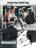 Lekebaby 25L Travel & Gym Duffel Bag with Shoe Compartment, Black