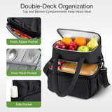 Lekebaby 16.4L Double-Deck Insulated Lunch Bag Black