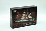 Ponhog A-Frame Cabin Building Set - Wooden House Mini Bricks Toy Display Model Set for Adult and Teen Toy building blocks (1917 Pcs, Not Compatible with Lego)