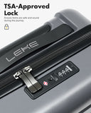 Lekebaby 16 Inch Hard Shell Spinner Suitcase, Silver Gray