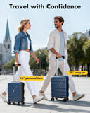 Lekebaby 16 Inch Hard Shell Spinner Suitcase, Navy Blue