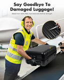 Lekebaby 18 Inch Expandable Hard Shell Spinner Suitcase, Black, 30L