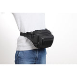 ModaCarry Tactical Bum Bag Waist Bag Chest Bag Men's MOLLE Belt Bag Waterproof Large Fanny Pack for Travel Hiking Cycling Camping Dog Walking with Cup Bag (Black)