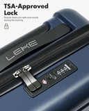 Lekebaby 20-Inch Navy Hard-Shell Spinner Suitcase, 35L