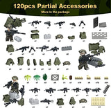 Peppsky WW2 Army Military Weapon Toys, Jungle Wars Sets with 6PCS Soldier Figures Compatible with All Major Brands - Building Block Toy Battle Sets for Kids