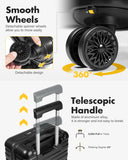 Lekebaby 16 Inch Hard Shell Spinner Suitcase, Black