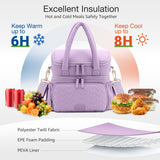 Lekebaby 11.5L Double-Deck Insulated Lunch Bag Purple