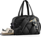 Lekebaby 25L Travel & Gym Duffel Bag with Shoe Compartment, Black