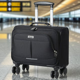 Lekesky Rolling Laptop Bag 15.6 Inch Carry-On Luggage with Wheels, Water Resistant Briefcase for Travel - Black