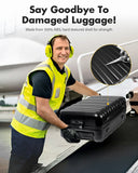 Lekebaby 20 Inch Hard Shell Spinner Suitcase, Black, 35L