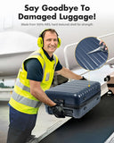 Lekebaby 20-Inch Navy Hard-Shell Spinner Suitcase, 35L