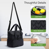 Lekebaby 16.4L Double-Deck Insulated Lunch Bag Black