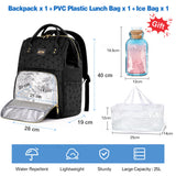 Lekebaby School Bag College Laptop Backpack with Lunch Compartment for Men and Women