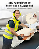 Lekebaby 16 Inch Hard Shell Spinner Suitcase, Cream & Tan