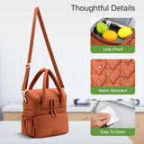 Lekebaby 11.5L Double-Deck Insulated Lunch Bag Rust Red