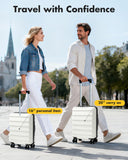 Lekebaby 16 Inch Hard Shell Spinner Suitcase, White